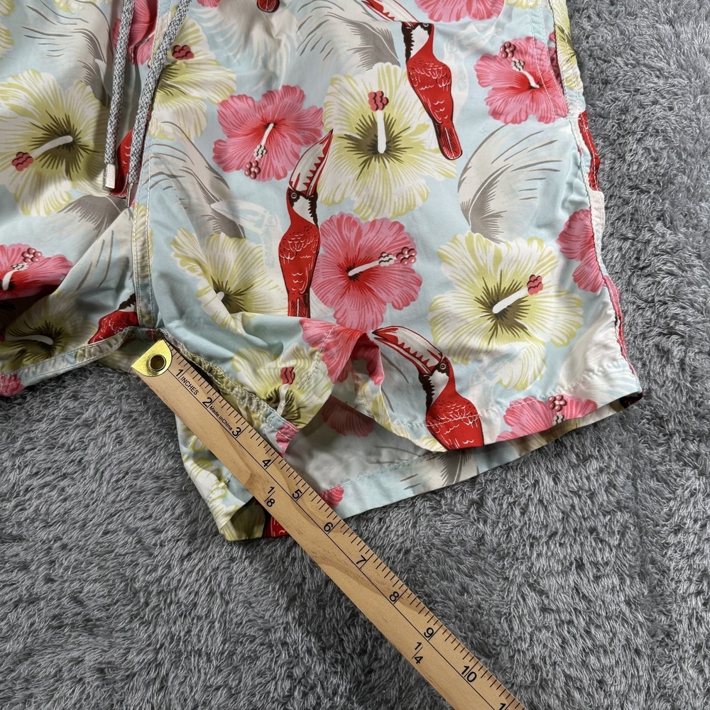 Vilebrequin Shorts Mens XL Multicolor Hawaiian Floral Toucan Bird Swim Trunks - Picture 6 of 12